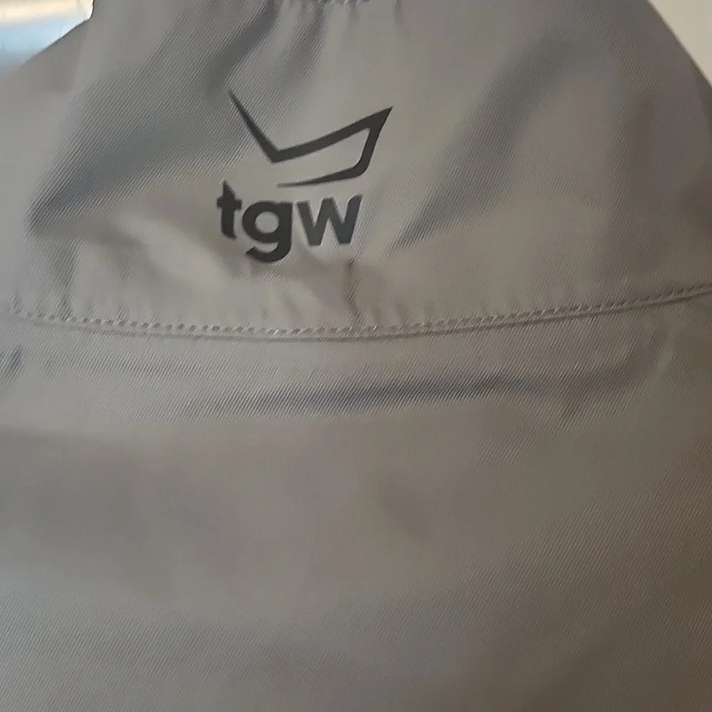 Gray and Black Windbreaker with Mock Neck and Lightweight Design Tgw